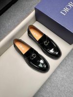 Dior Black calfskin Leather Shoes-Dior Man Business Leather Shoes